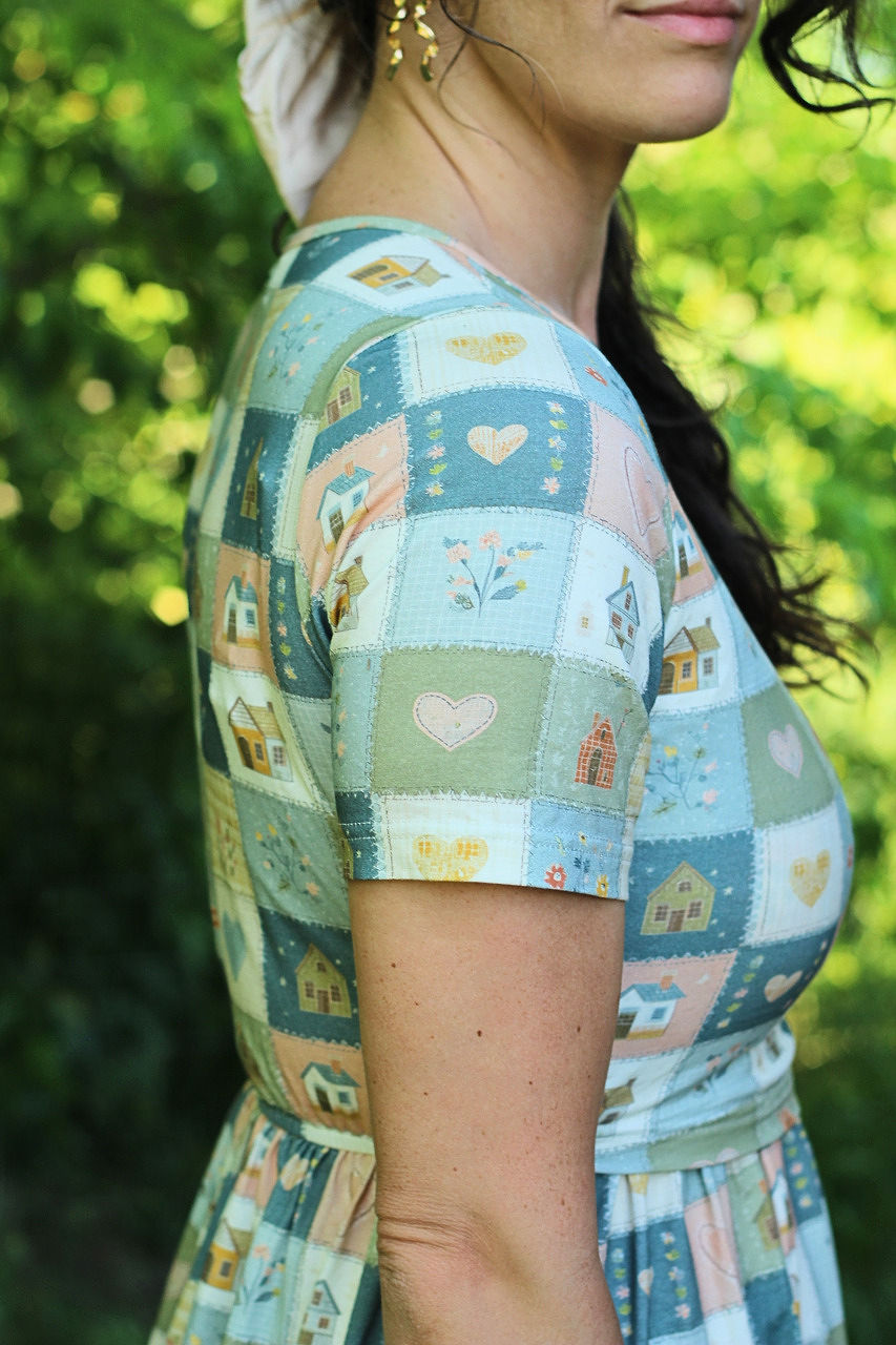 Pre-Order "Storybook Cottage"  Patchwork Cotton Maxi Dress