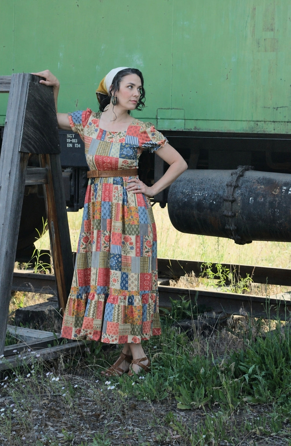 Pre-Order "Heritage Patchwork"  Cotton 50-inch Dress