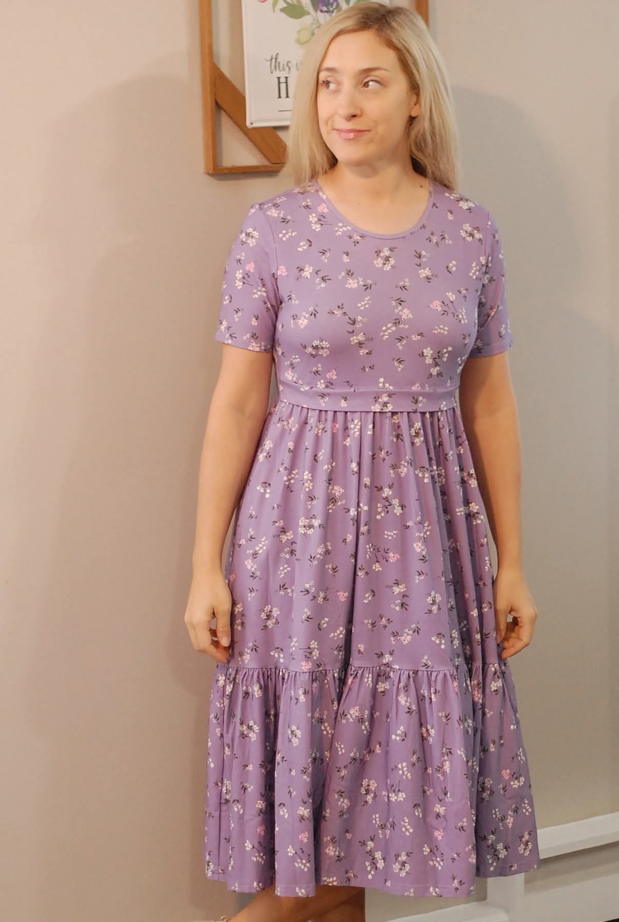 Pre-Order Cotton Lavender Blooms Homestead Dress