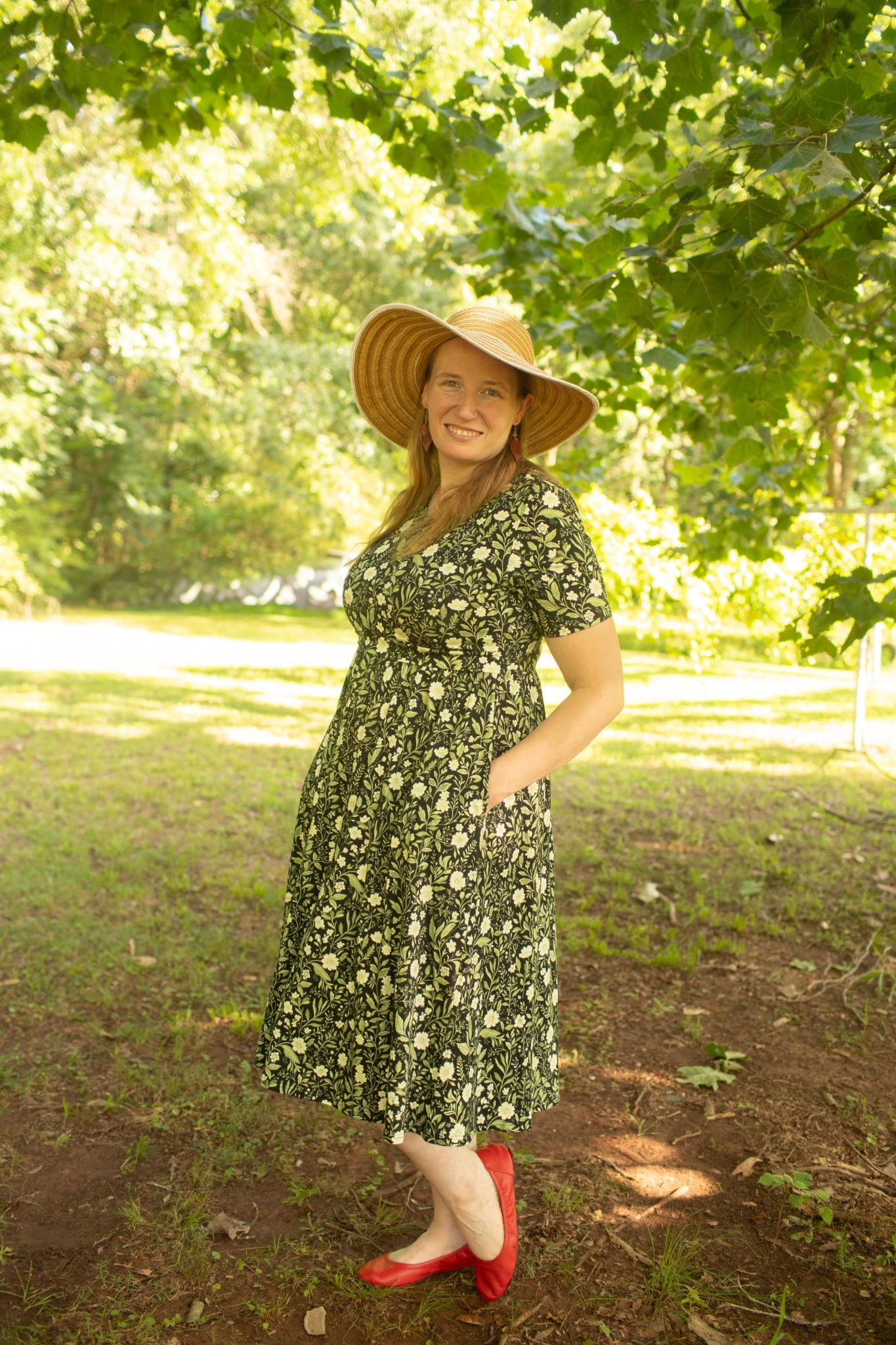 Pre-order "Blossoming Ivy" Cotton Homestead Midi Dress