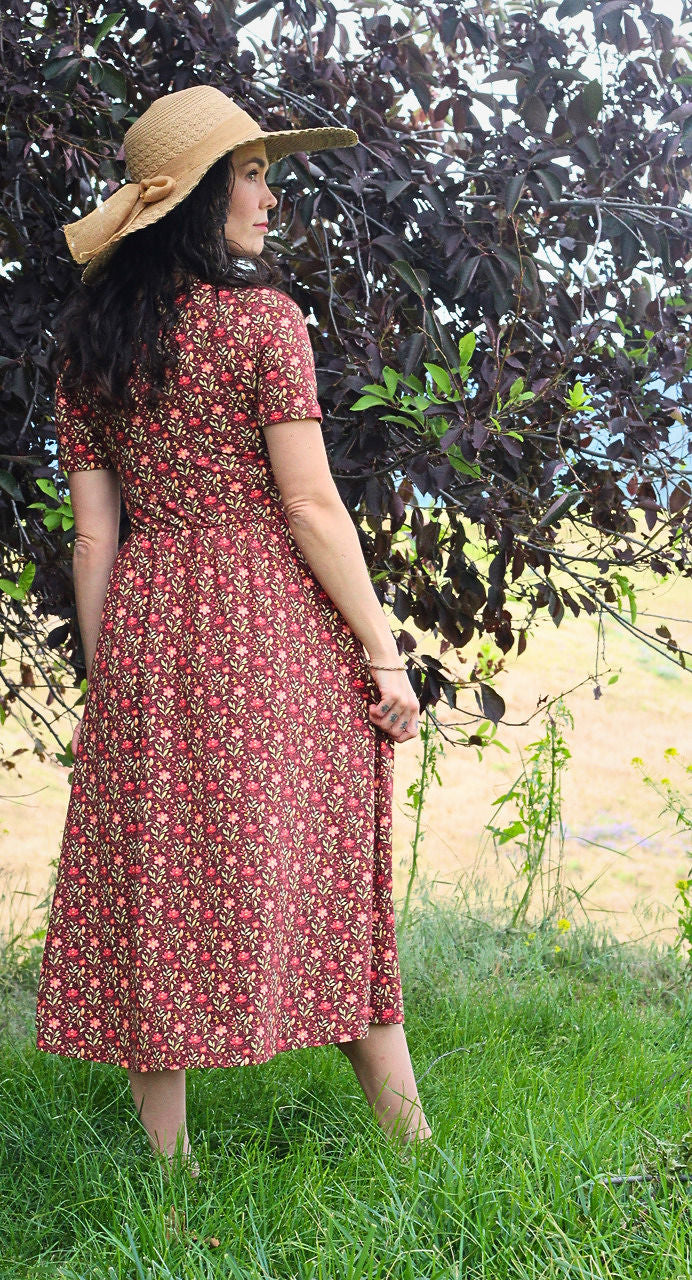 Pre-order "Daisy Blossoms"  Cotton Homestead Midi Dress