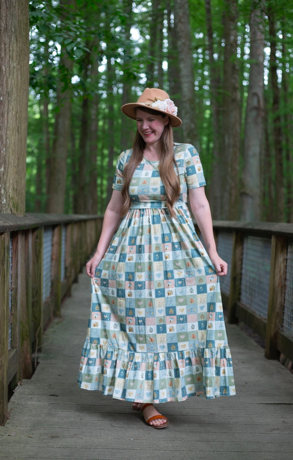 Pre-Order "Storybook Cottage"  Patchwork Cotton Maxi Dress