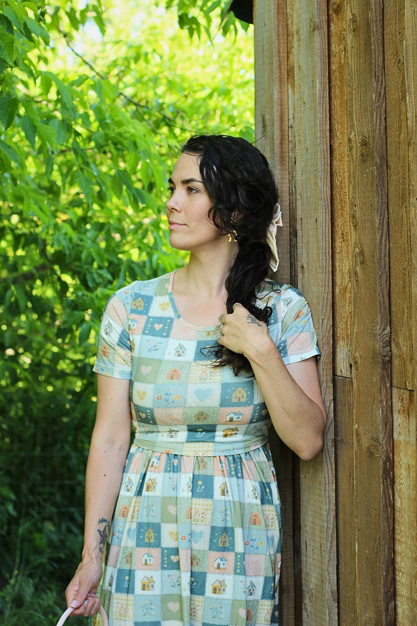 Pre-Order "Storybook Cottage"  Patchwork Cotton Maxi Dress