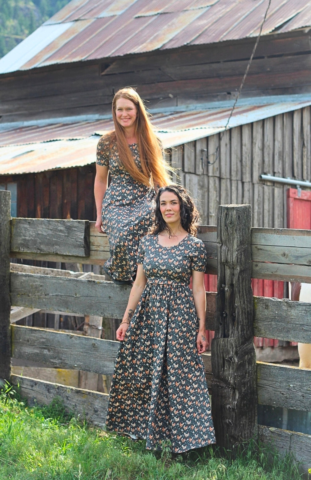 Pre-order "Farmyard Bevy" Cotton Maxi Dress