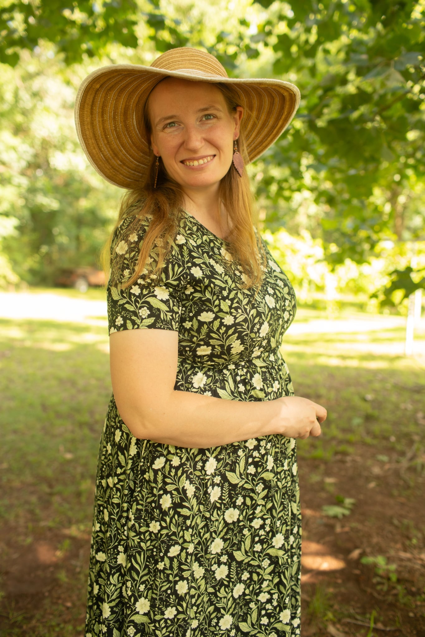 Pre-order "Blossoming Ivy" Cotton Homestead Midi Dress