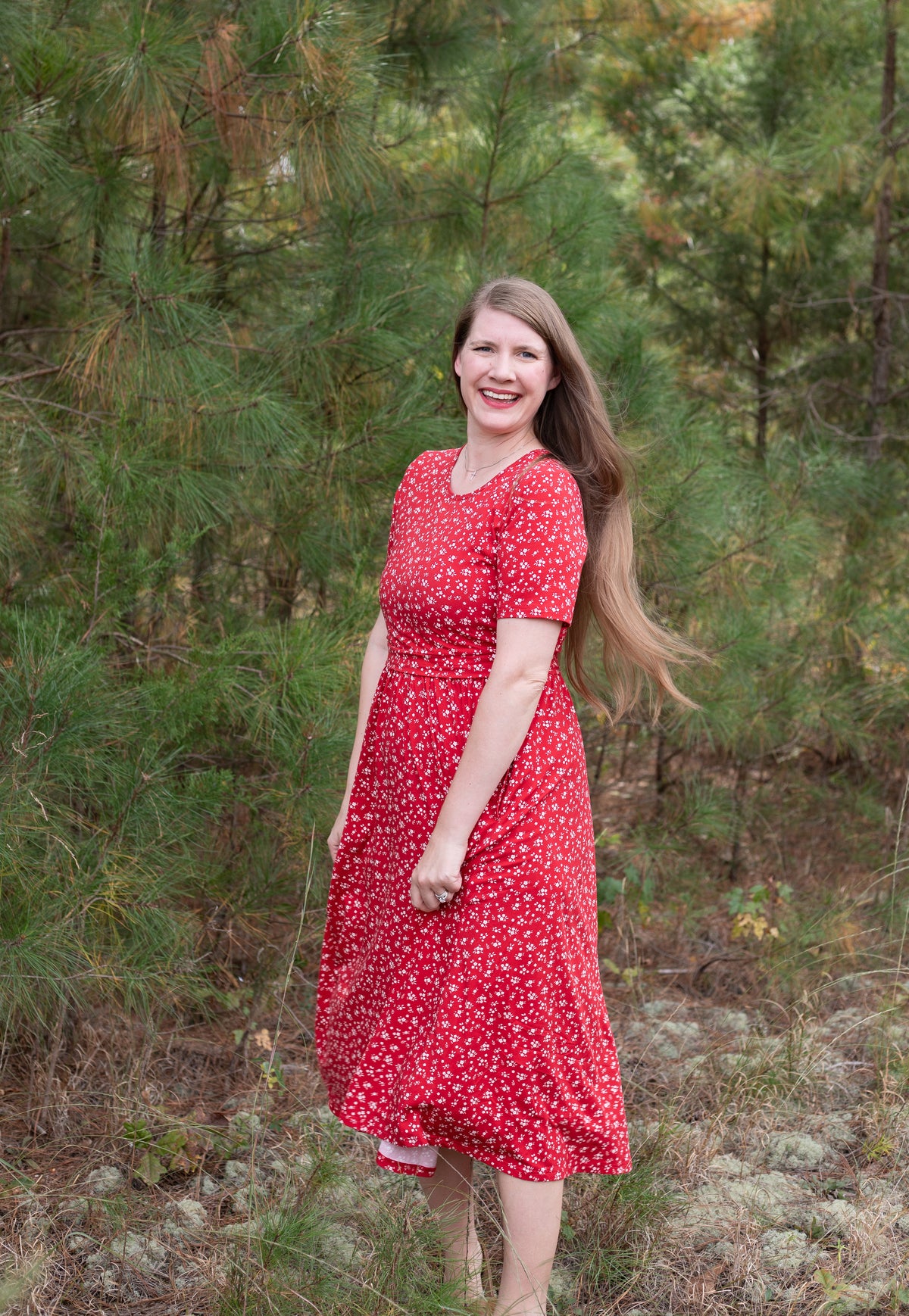 Pre-Order "Ruby"  Cotton Midi Dress