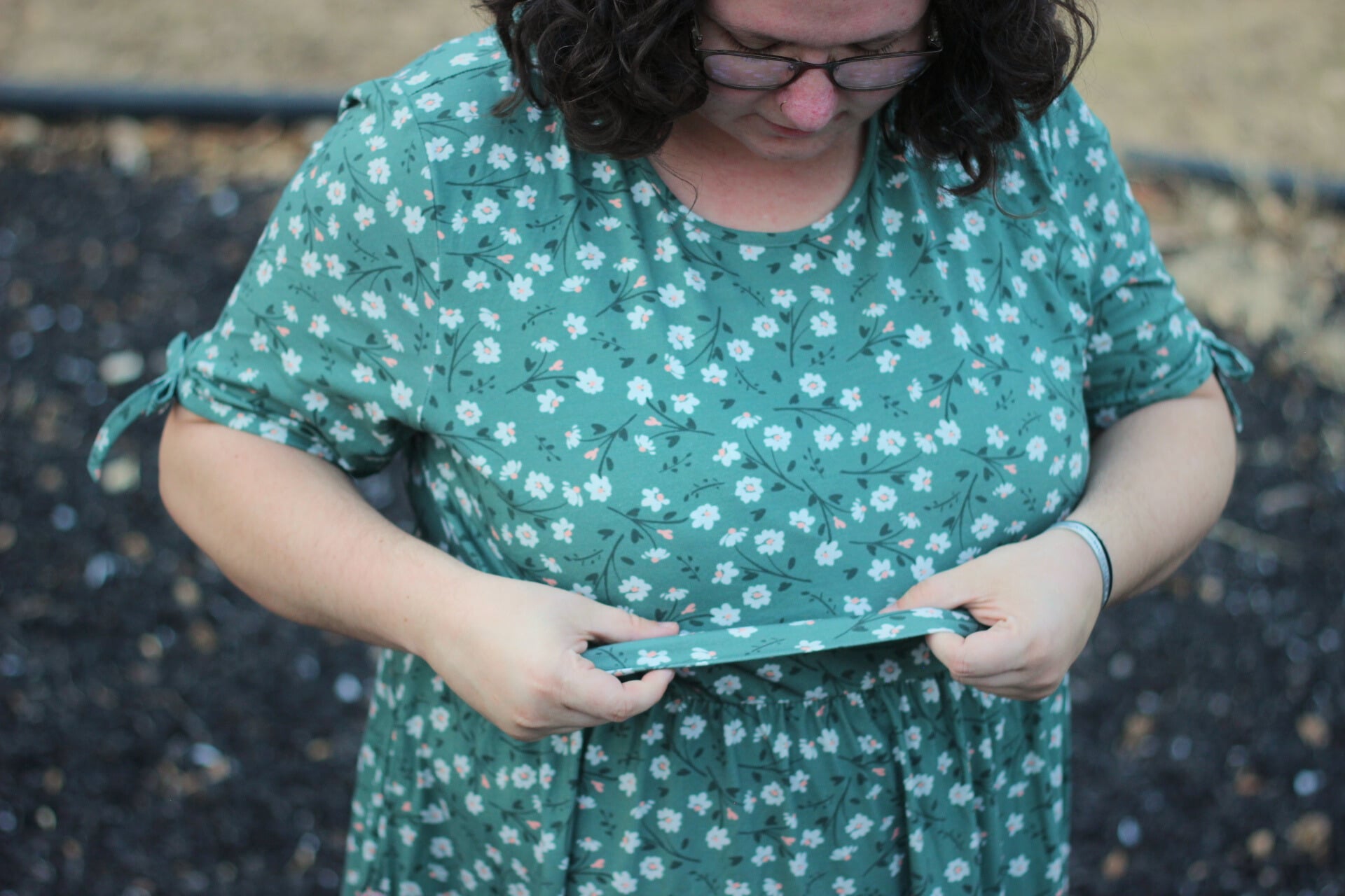 Daisy Blooms Cotton Tiered Midi Dress