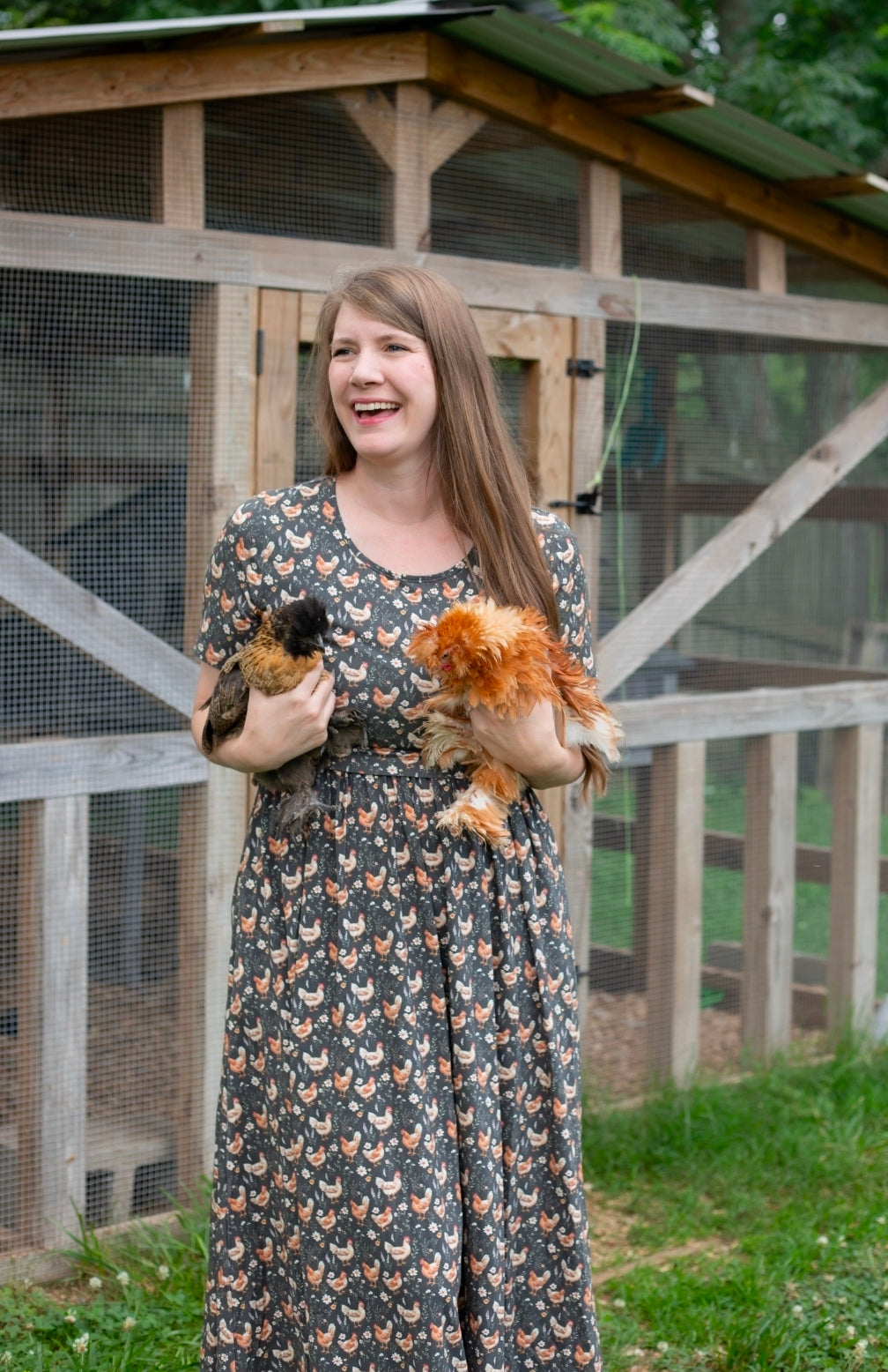 Pre-order "Farmyard Bevy" Cotton Maxi Dress