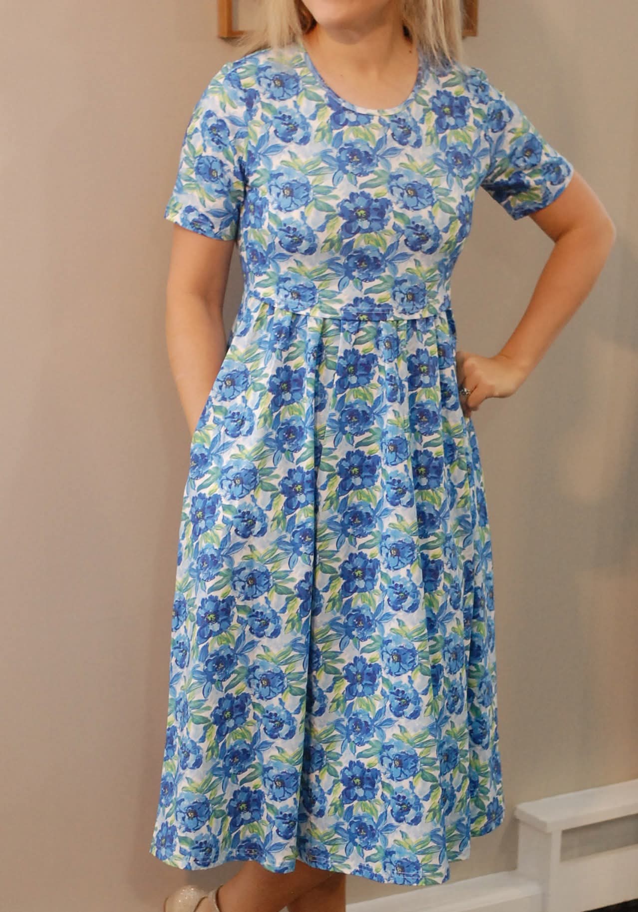 Pre-Order Cotton Watercolor Blooms Dress