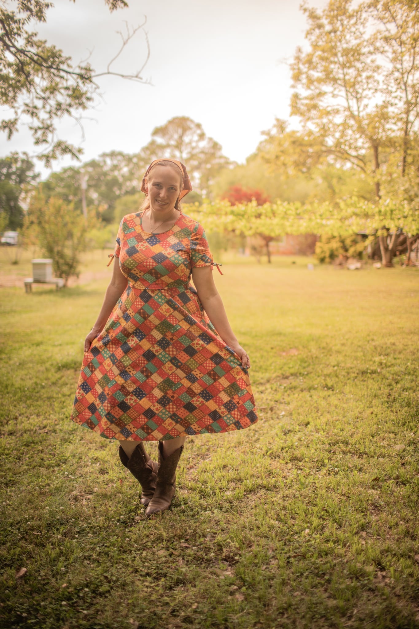 June Pre-Order Country Charm Patchwork Cotton Twirl Dress