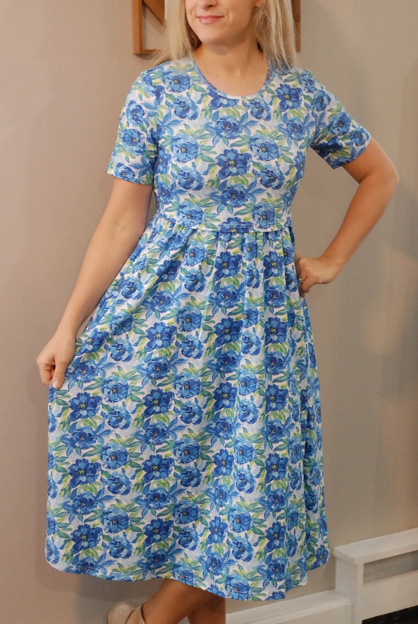 Pre-Order Cotton Watercolor Blooms Dress