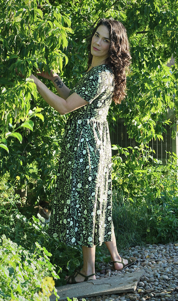 Pre-order "Blossoming Ivy" Cotton Homestead Midi Dress