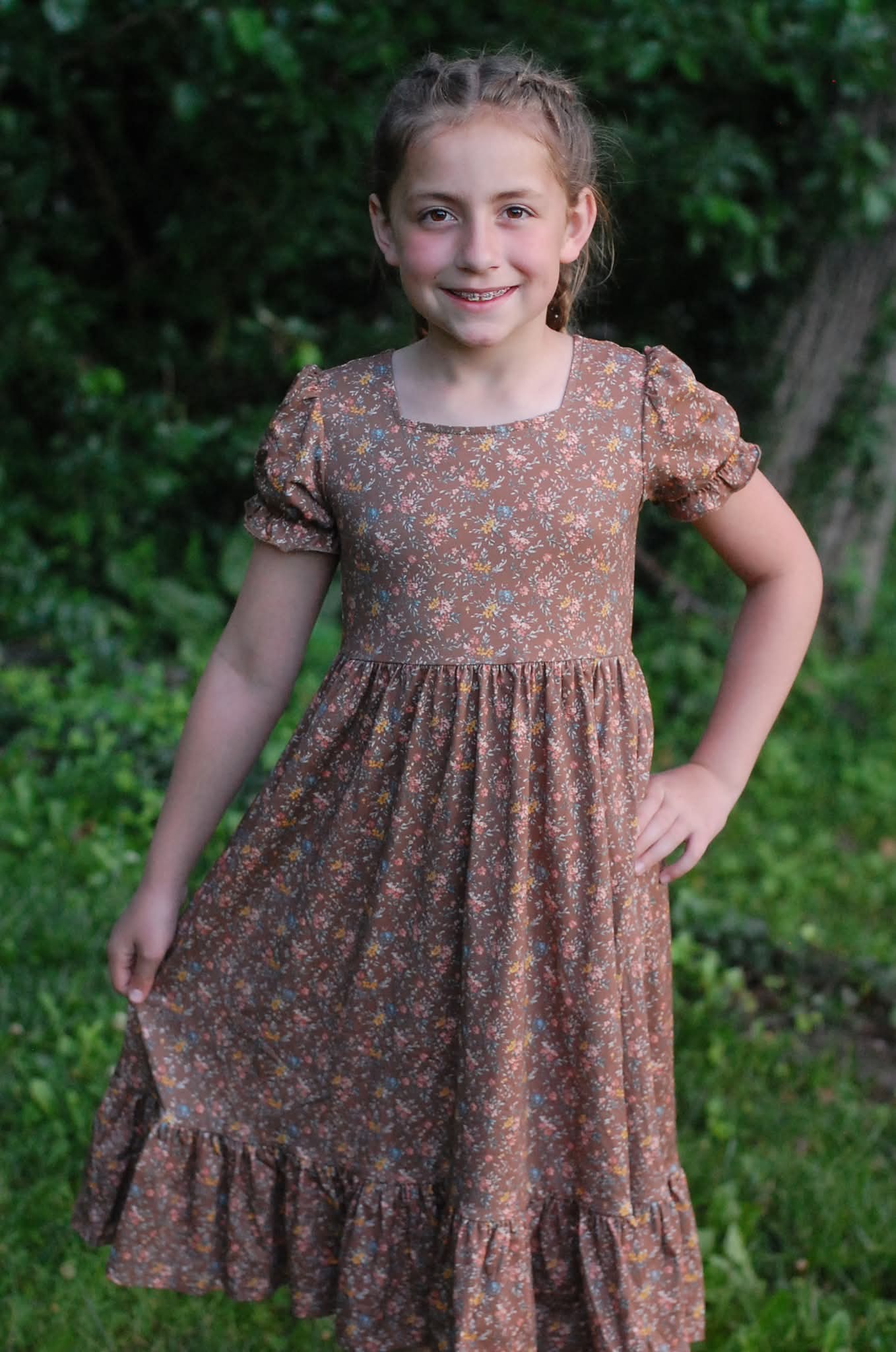 Pre-Order Girls "Little Dress on the Prairie" Cotton Tiered Dress