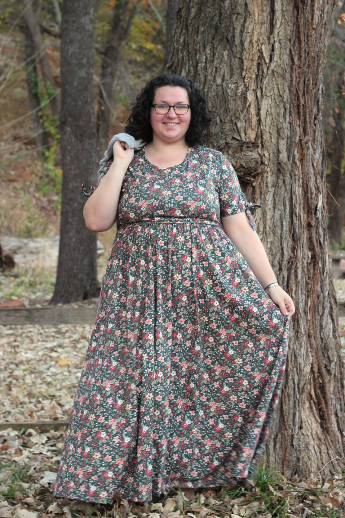 Merry Blooms Cotton Nursing Friendly Maxi Dress