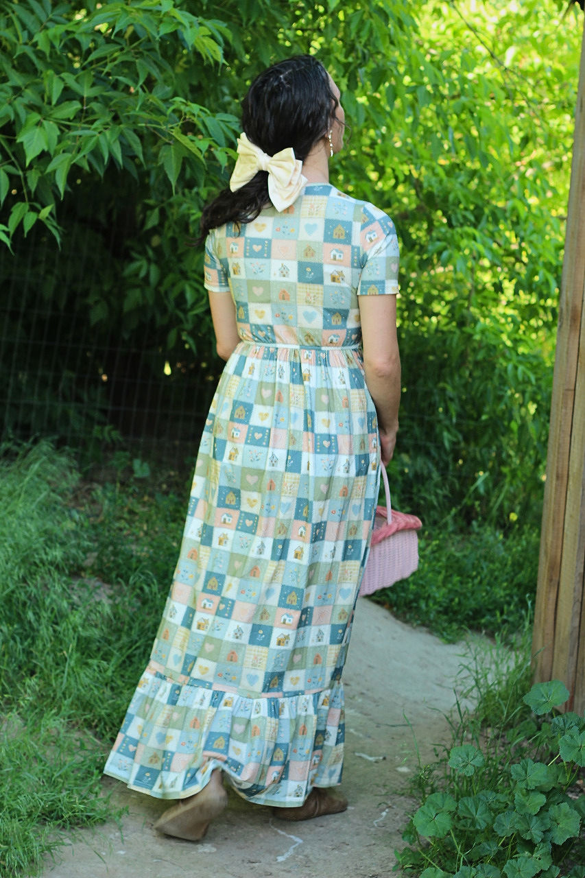 Pre-Order "Storybook Cottage"  Patchwork Cotton Maxi Dress