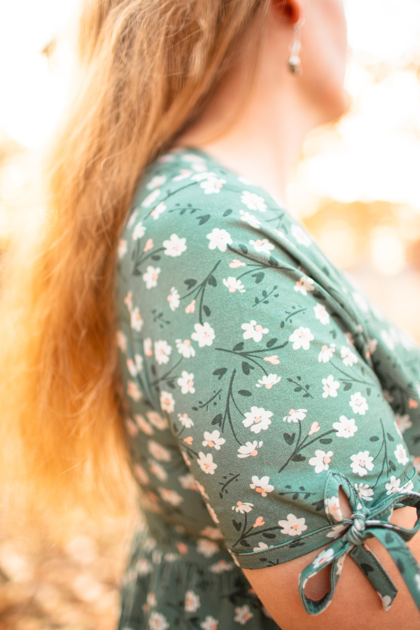 Daisy Blooms Cotton Tiered Midi Dress