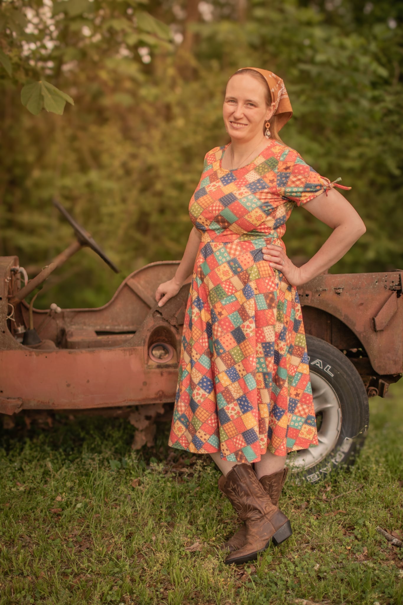June Pre-Order Country Charm Patchwork Cotton Twirl Dress